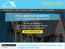 Tablet Screenshot of christianbrothersroofing.com